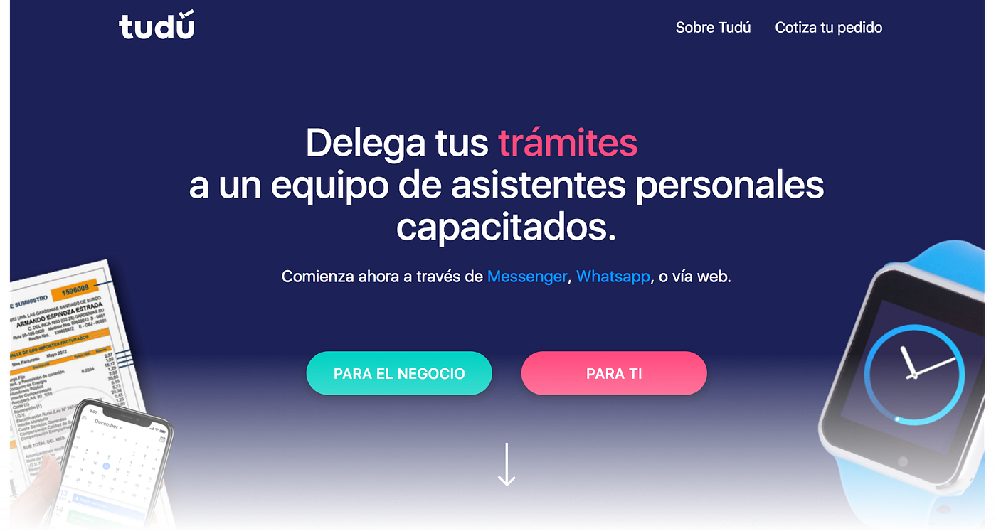 Nuestra nueva landing page, con la nueva identidad visual.