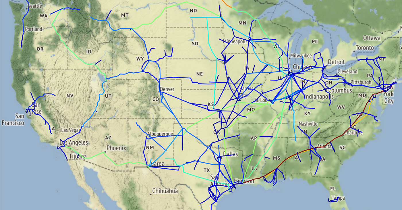 Visualizing Us Petroleum Pipeline Networks By Skanda Vivek