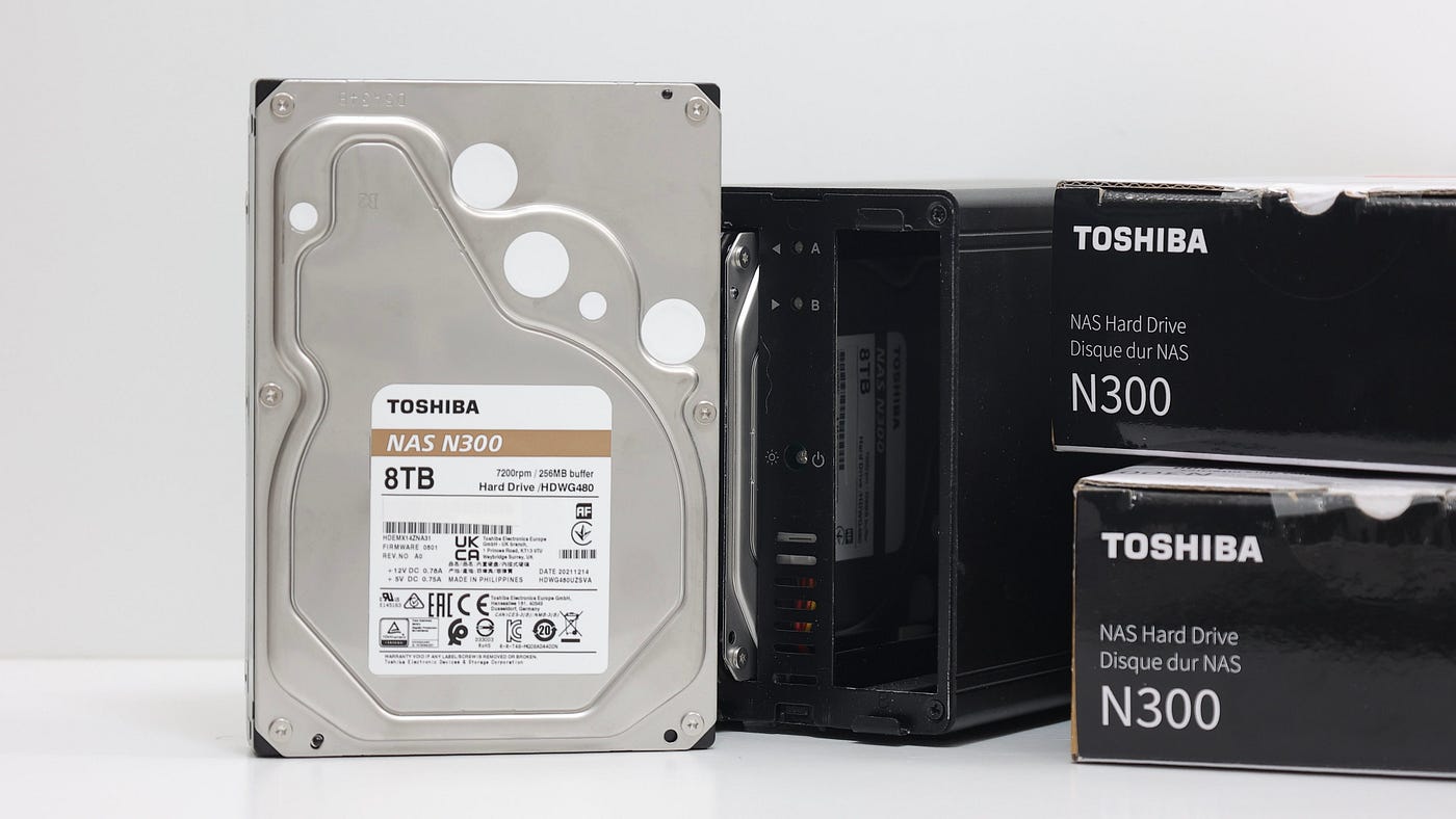 NAS專用硬碟TOSHIBA N300 8TB　兩顆一起做RAID 0