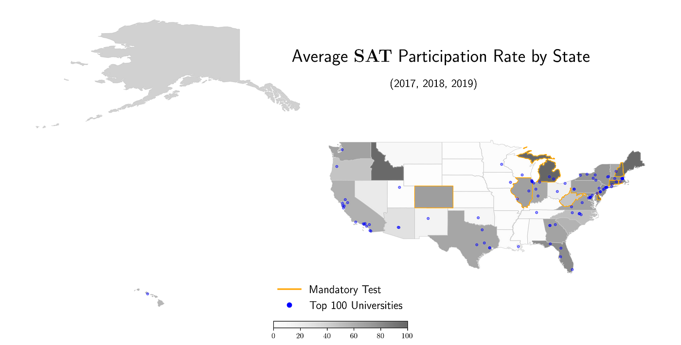 How do the minimum SAT College requirements in each state compare to