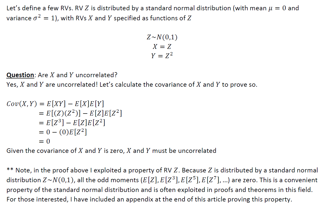 Uncorrelated Vs Independent Random Variables Definitions Proofs Examples By Andrew Rothman Towards Data Science Uncorrelated Vs Independent Random Variables Definitions Proofs Examples By Andrew Rothman Towards Data Science