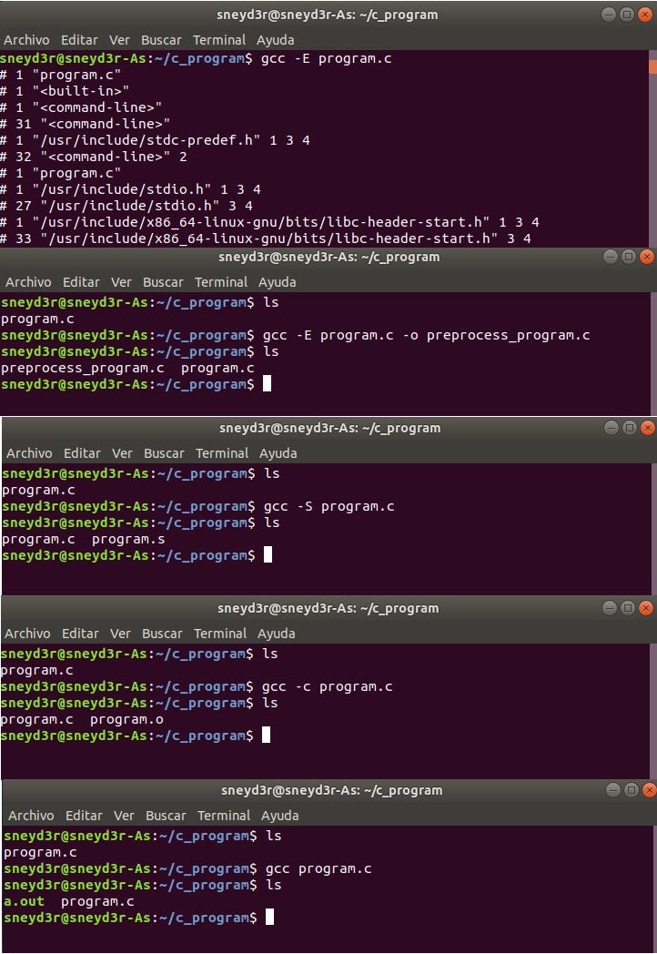 Using the command gcc with a file .c on the Linux terminal | by Eduard ...