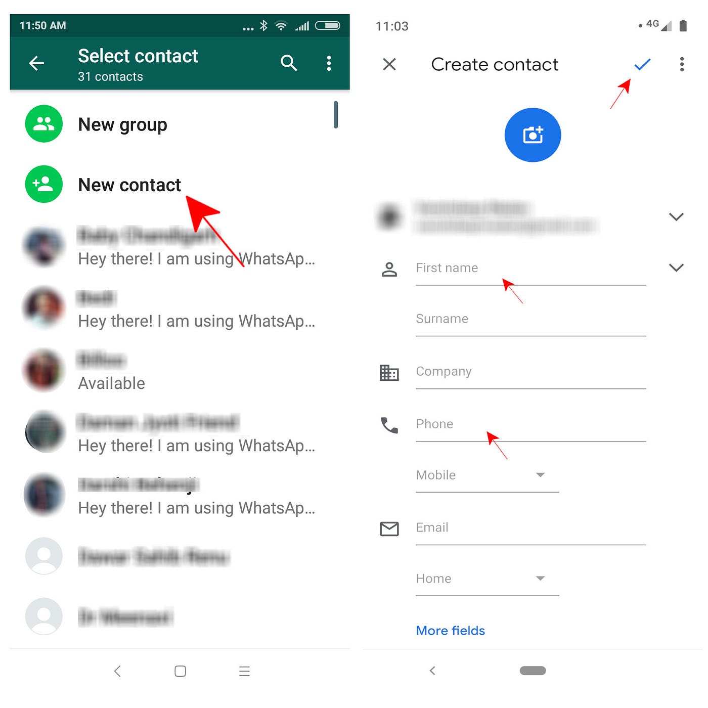 How do I add contacts to WhatsApp on my Android smartphone? by