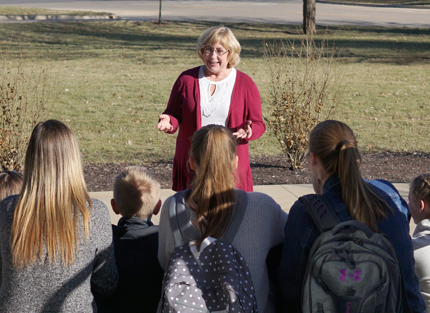 Candidate Cynthia Cunningham engaging with residents. (Photo credit: Jessie Starkey)