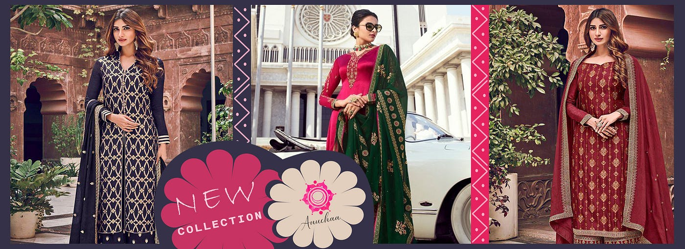 Different types of salwar kameez design.