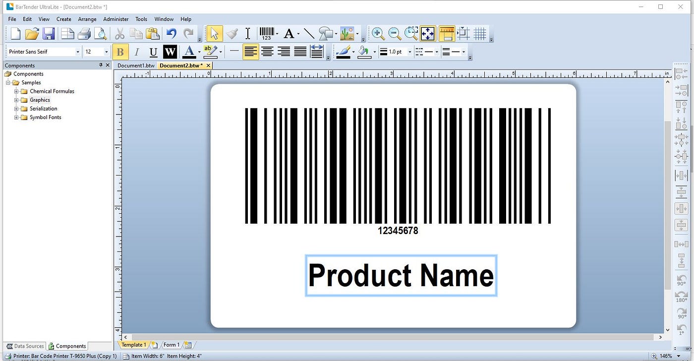 Generate .PRN file template using 'BarTender' software and print the barcode  label using PHP. | by SANTHIYA SUGUMAR | Medium