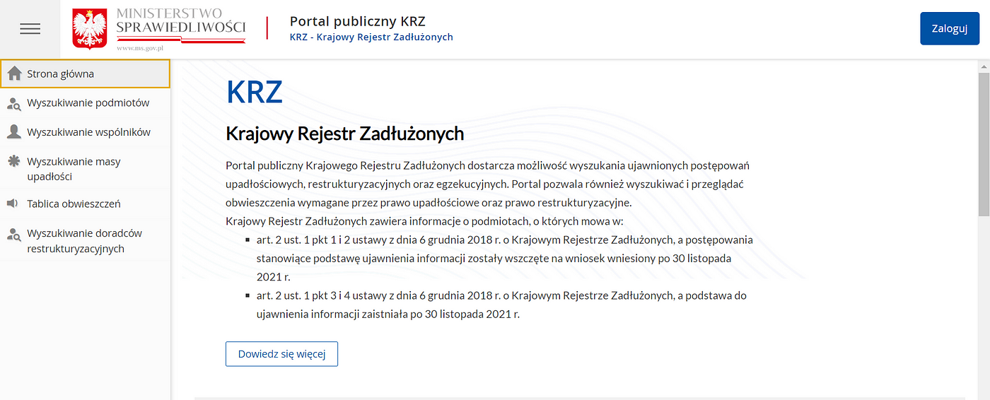 New Polish Register of Debtors: Krajowy Rejestr Zadłużonych | by  Transparent Data | Blog Transparent Data ENG | Medium