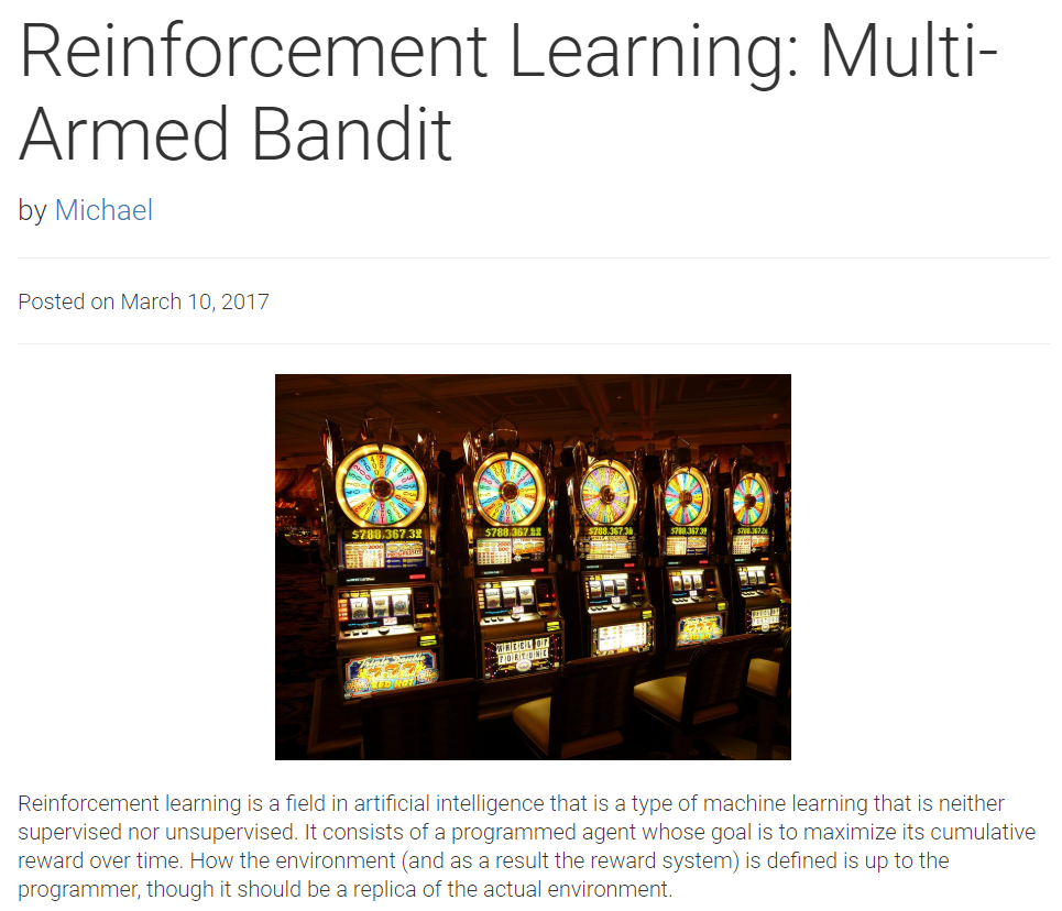 My Journey to Reinforcement Learning — Part 2: Multi-Armed Bandit Problem |  by Jae Duk Seo | Towards Data Science
