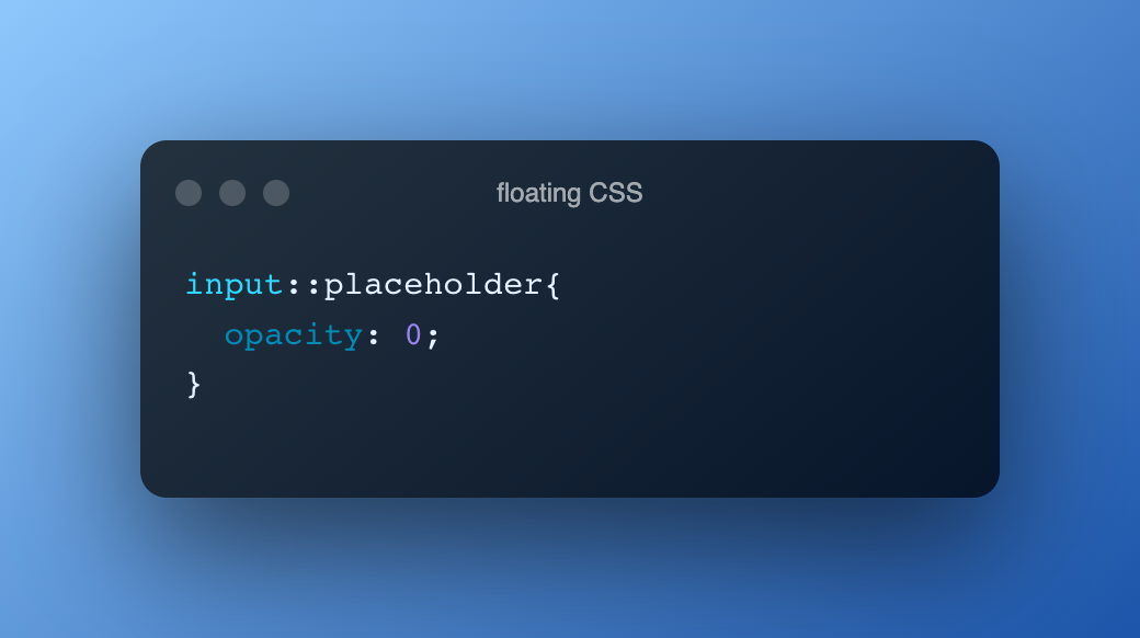 Floating Labels Using Pure CSS ư«¡ | by Devam Soni ...