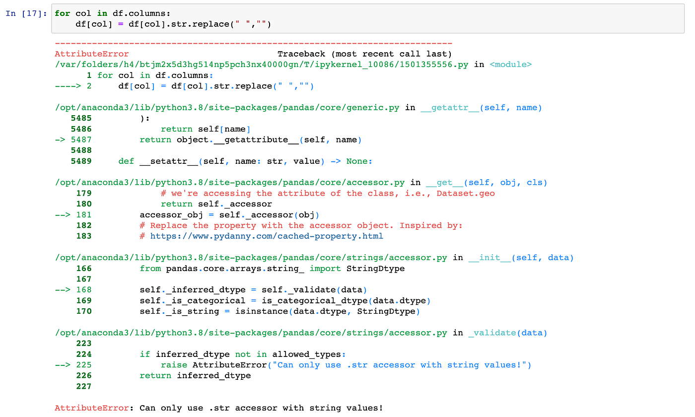 Removing Unwanted Spaces from Data Frame Records | by Brent Smart | Medium