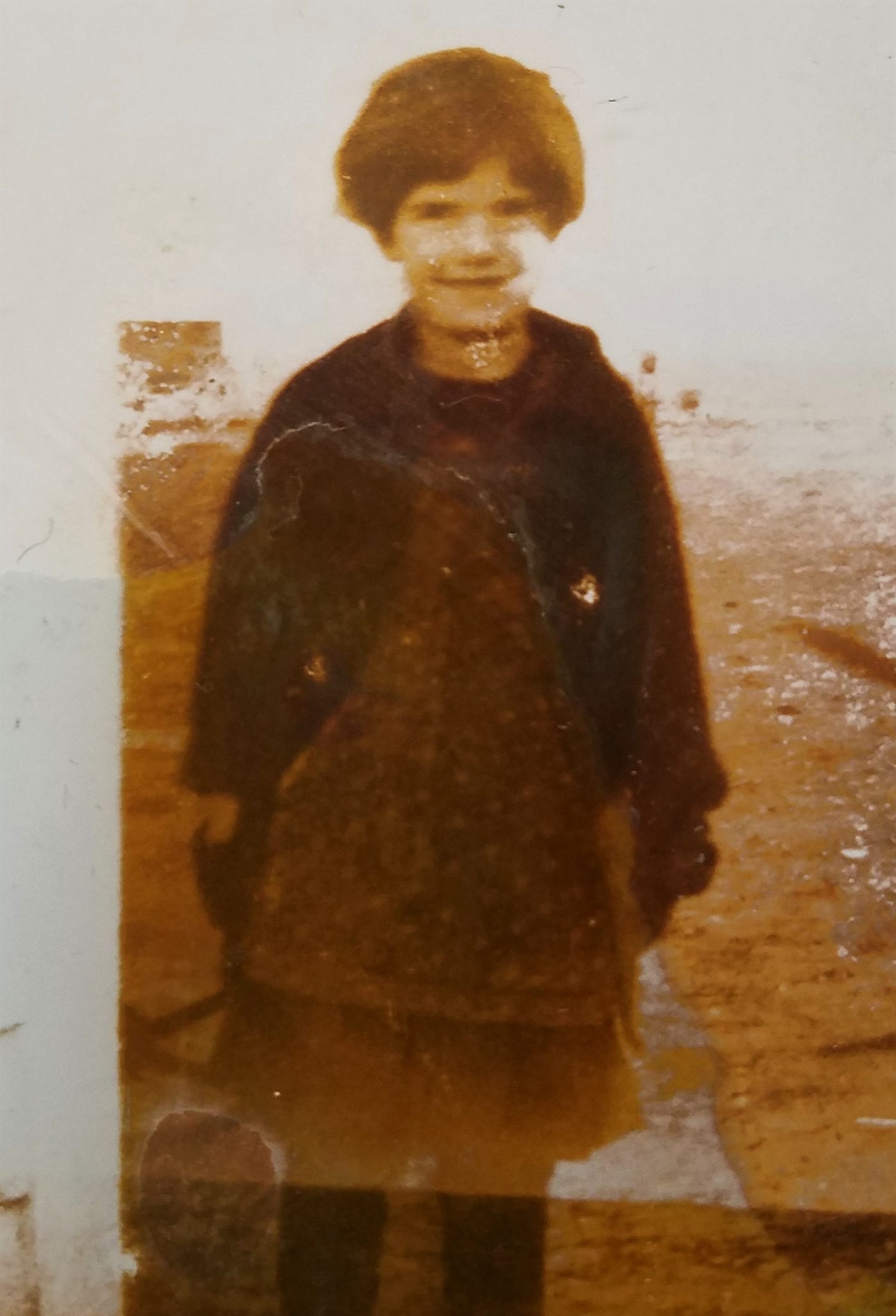 Berdelle Christiansen smiling at the camera in 1918, age 5