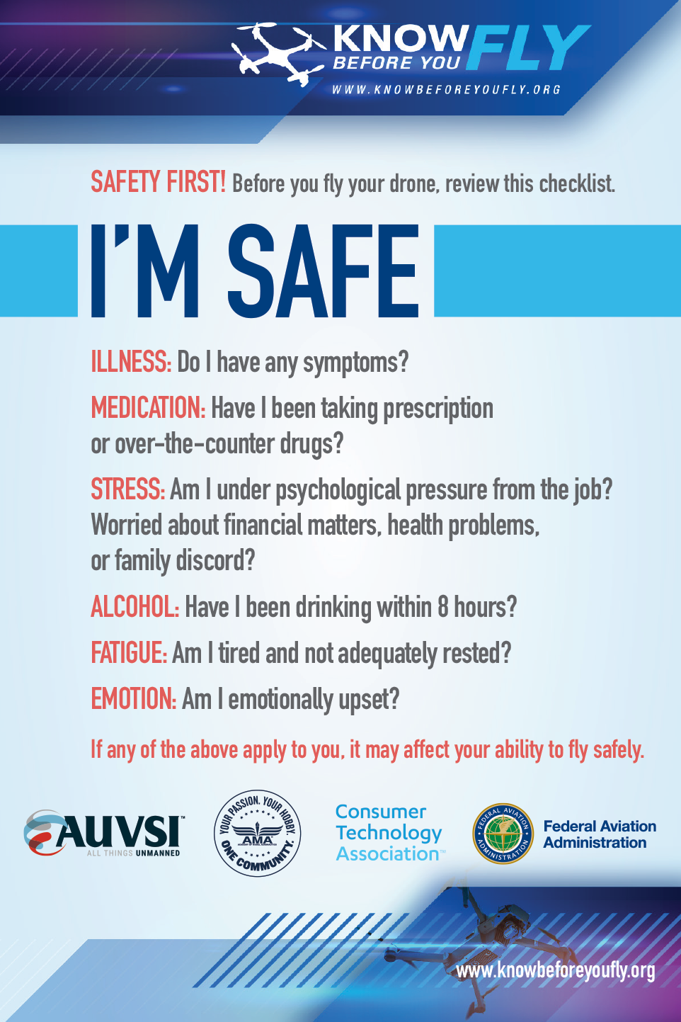 Ensuring I’M SAFE For Every Drone Flight by FAA Safety Briefing