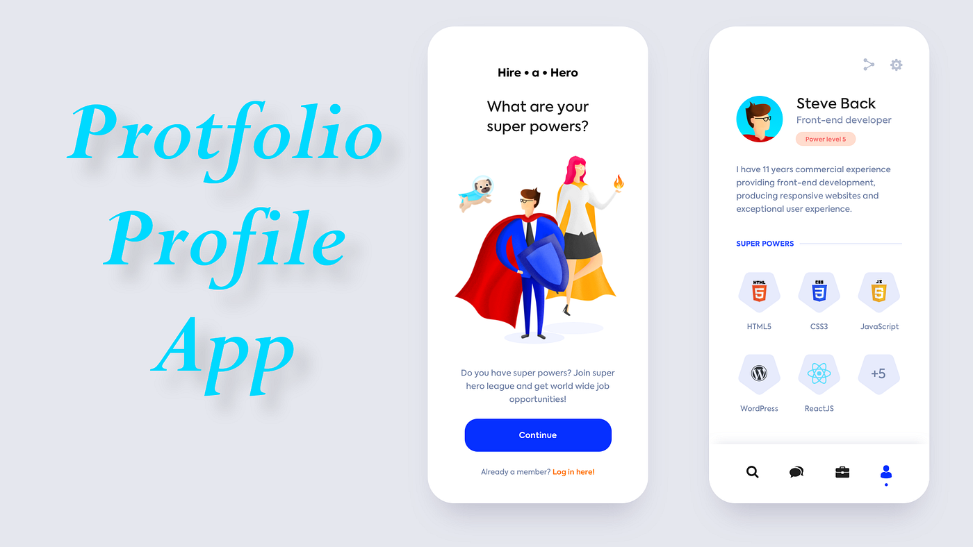 We create a nice clean #Protfolio #profile #app #UI by using #flutter, we  use flutter easy code… | by Almamunmia | Medium