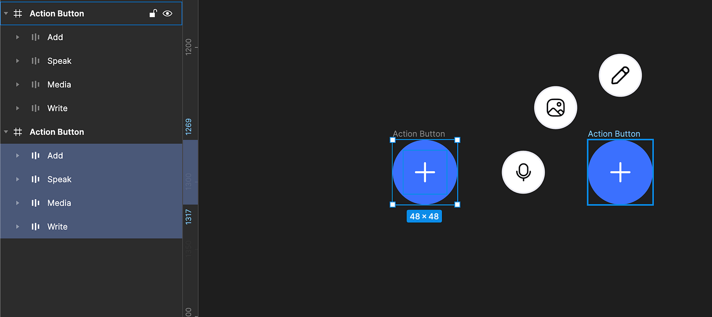 Floating action button start state