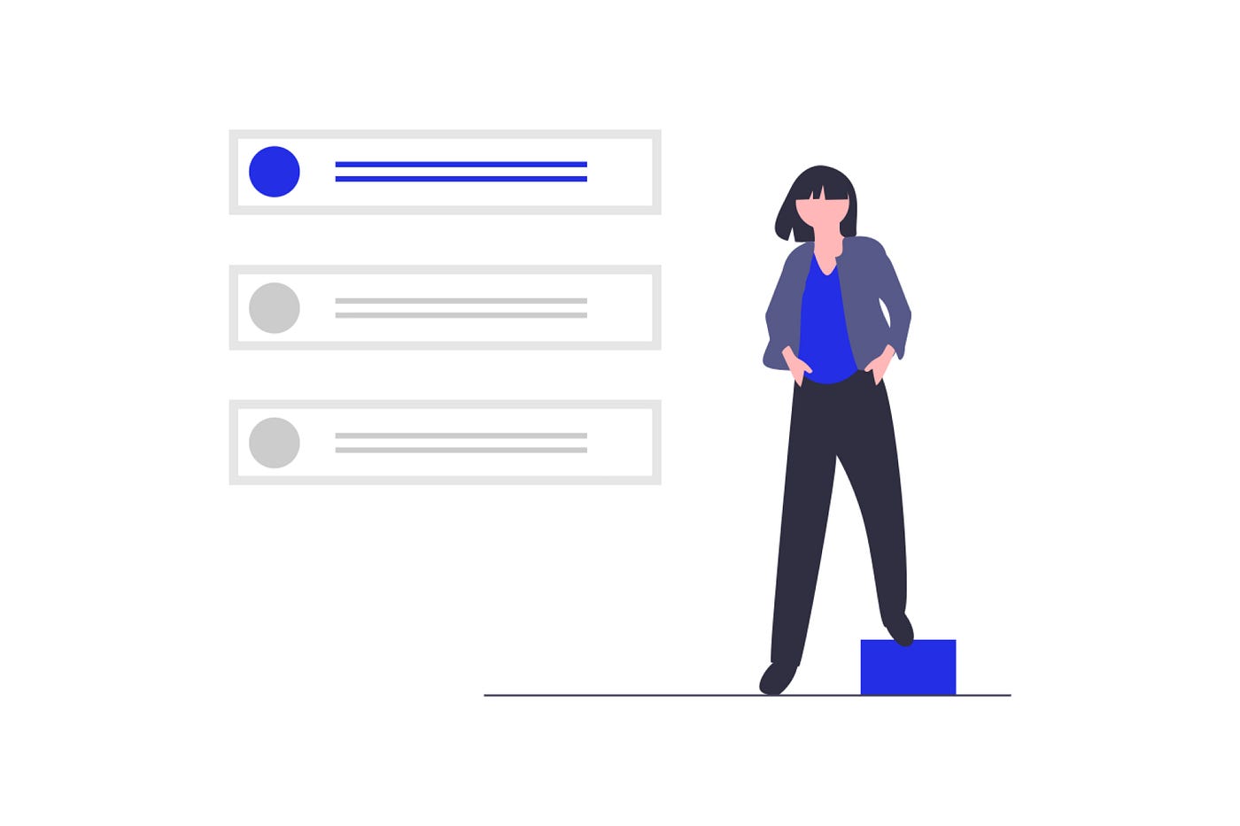 illustration of a deigner and job offers