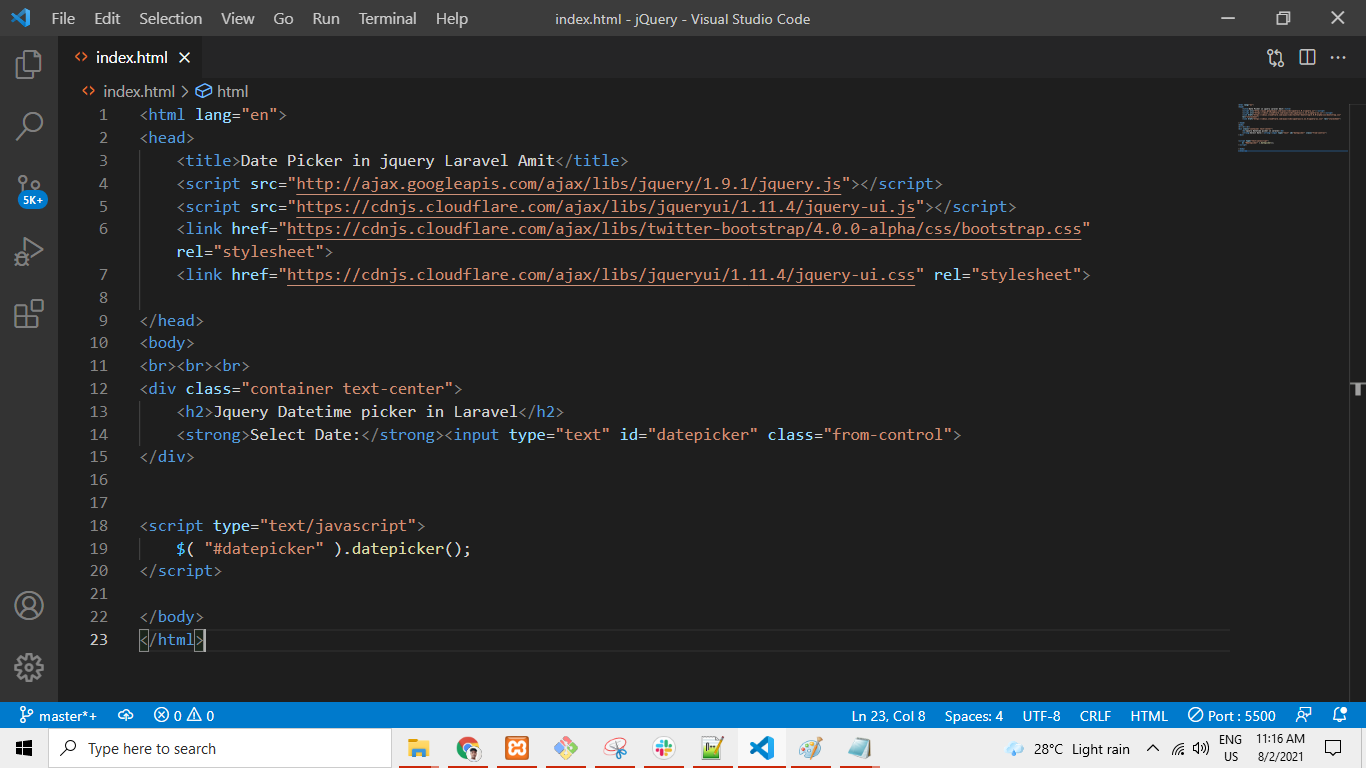 Jquery Ui Datepicker Add Datepicker To Input Field Using Jquery Ui Amit Kumar Medium