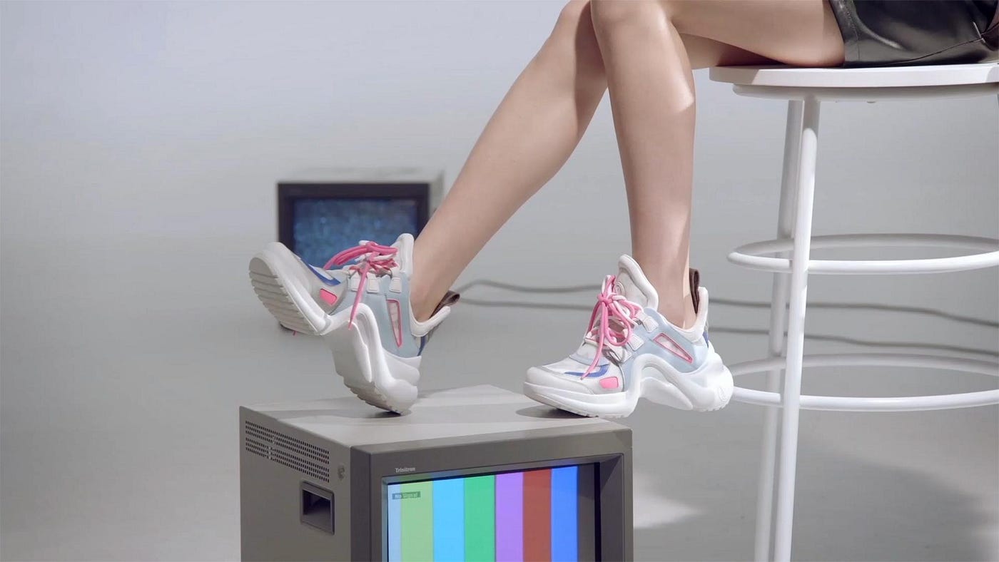 Louis Vuitton Archlight sneakers with pink laces