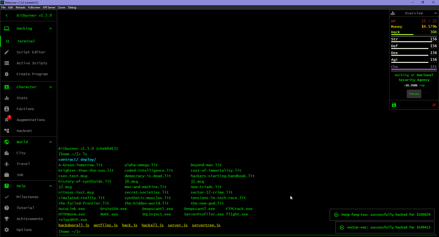 Bitburner — A programming RPG. Bitburner is a programming RPG that… | by  Ryan Tan | Level Up Coding