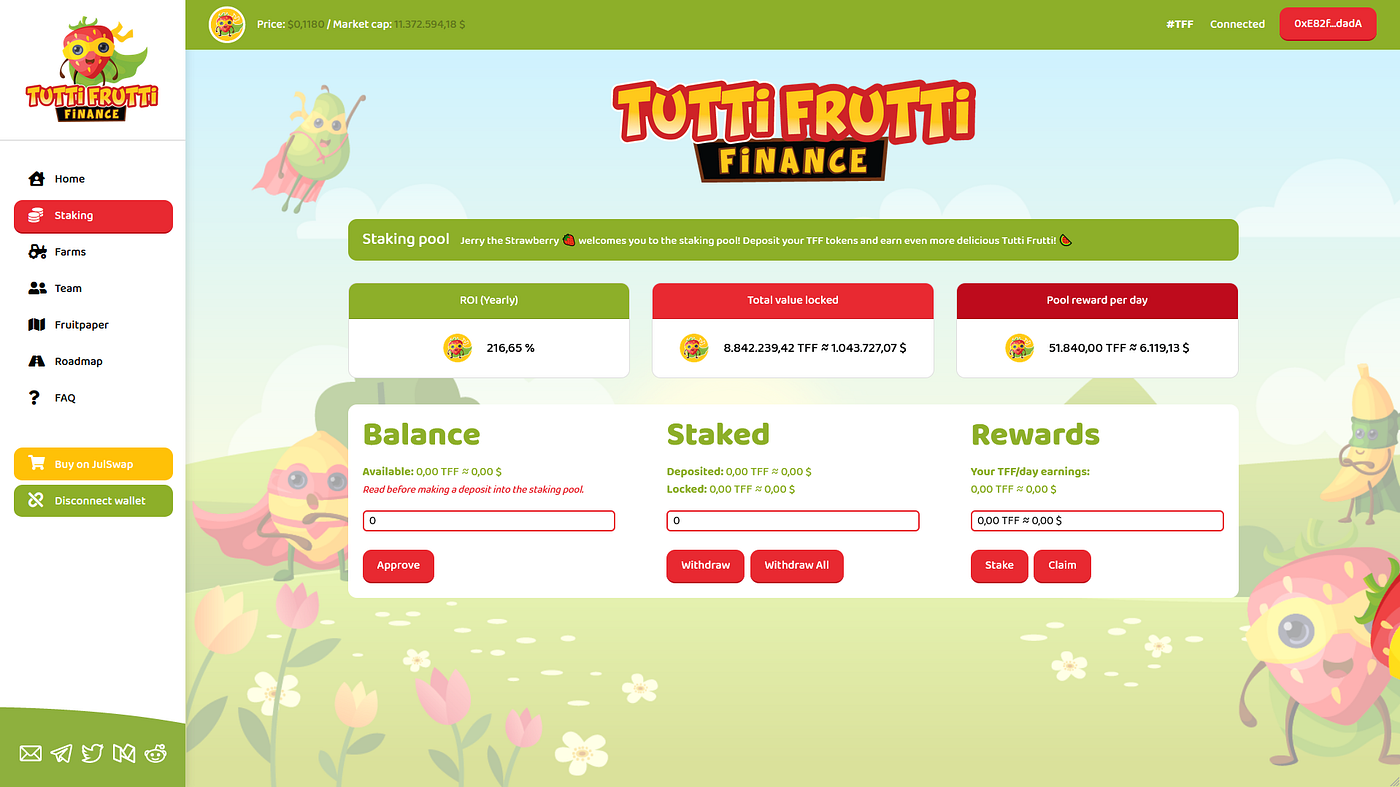 Tutti Frutti Finance (TFF) Farming Tutorial by Tutti Frutti Finance
