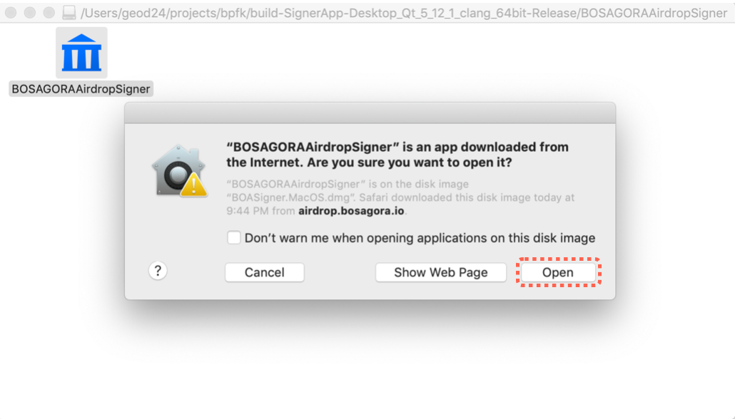 How to use BOA Airdrop Signer for Mac users by BOSAGORA BOSAGORA
