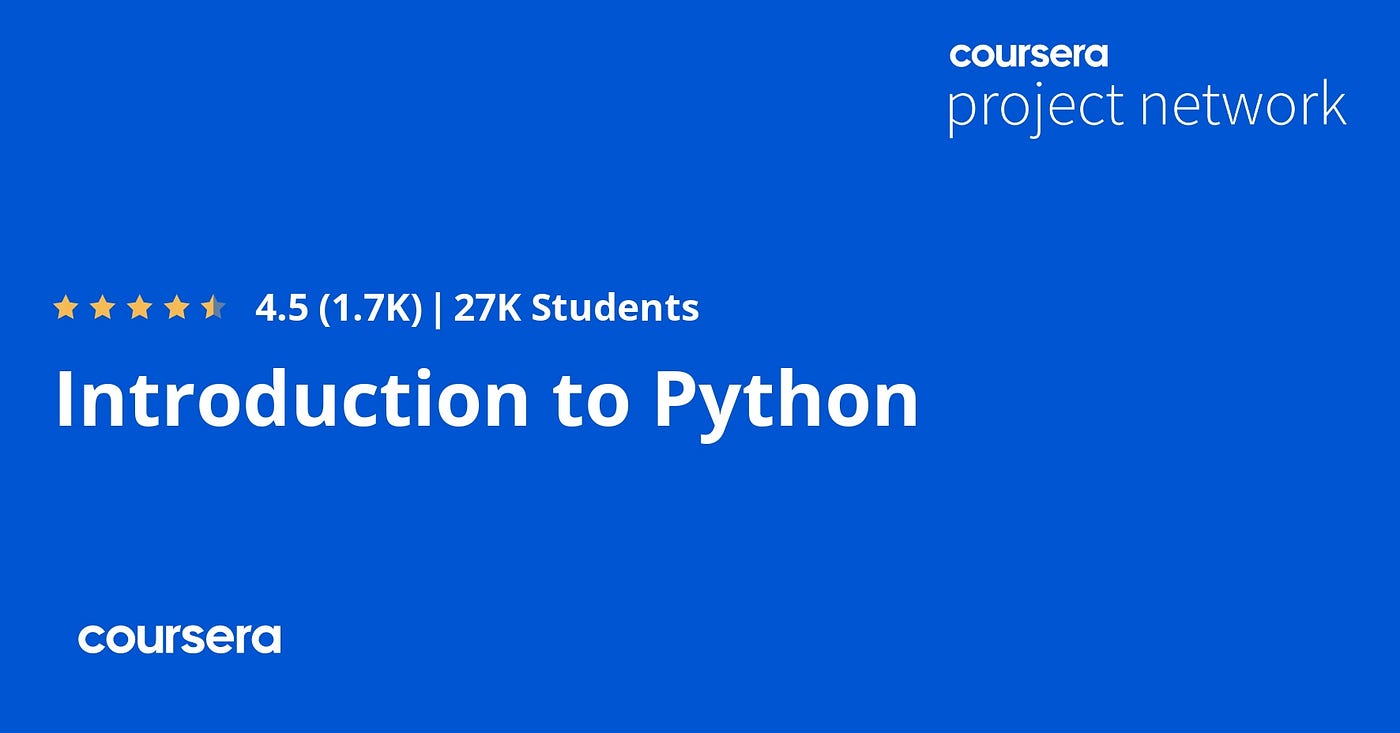 best python project on Coursera for beginners