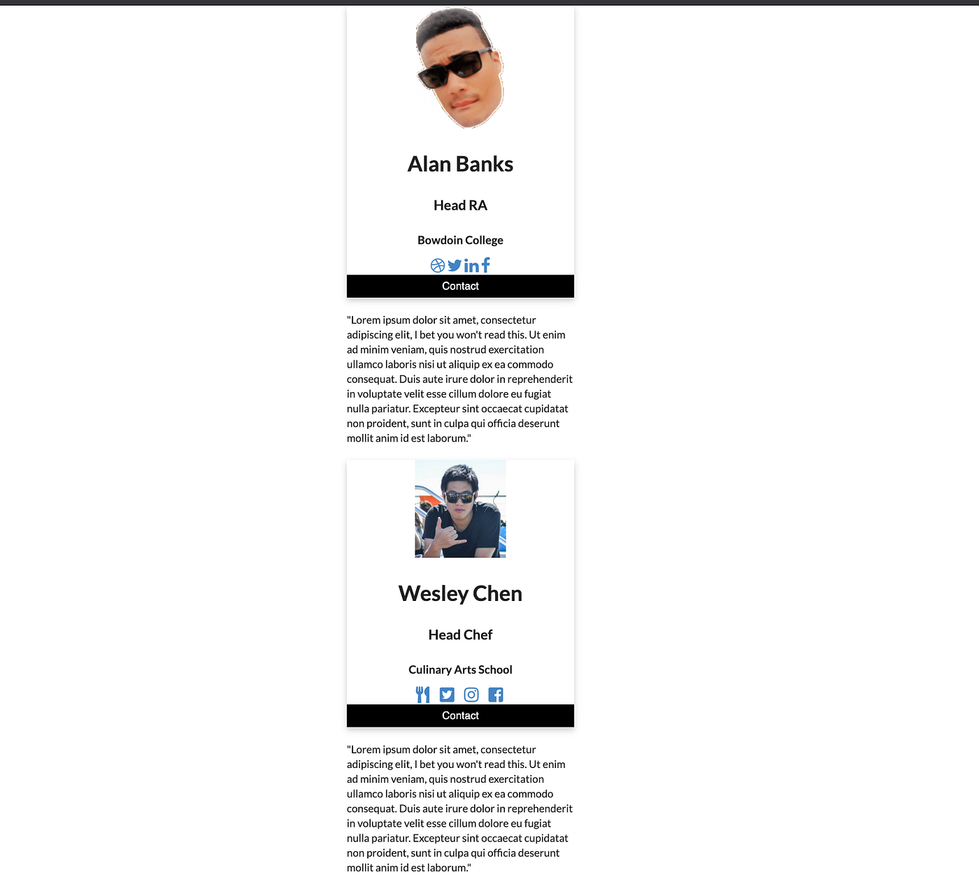 HOW TO: HTML/CSS Profile Card(s). A simple approach to constructing them. |  by Alan Banks | Medium