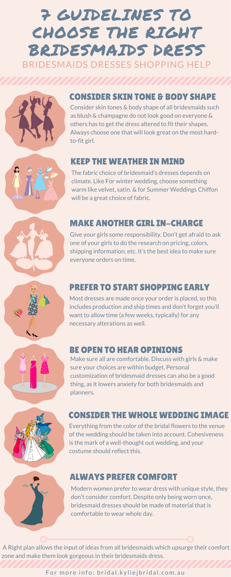 7 Guidelines to Choose the right bridesmaids Dresses by Kylie J