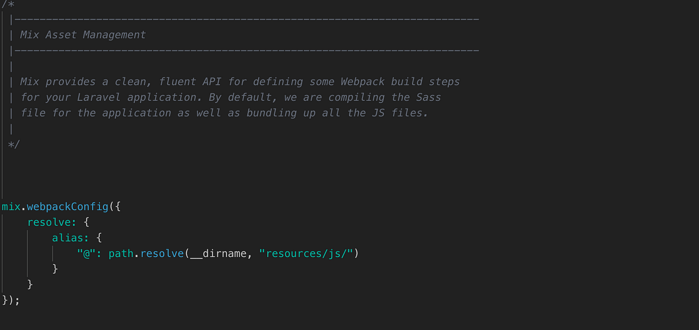 Laravel & Vue: Configure Webpack to use the “@” placeholder for cleaner  imports in Vue | by Anton Reindl | Medium