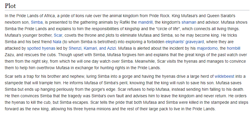 The Lion King(2019) — Plot Summary Analysis Using R | by Maggie Wanjiru |  Medium