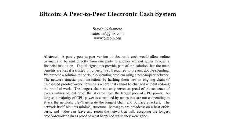 En 2008, la publicación del white paper del Bitcoin propone la creación de dinero en efectivo digital sobre la tecnología de blockchain. Comienza la era de los criptoactivos.