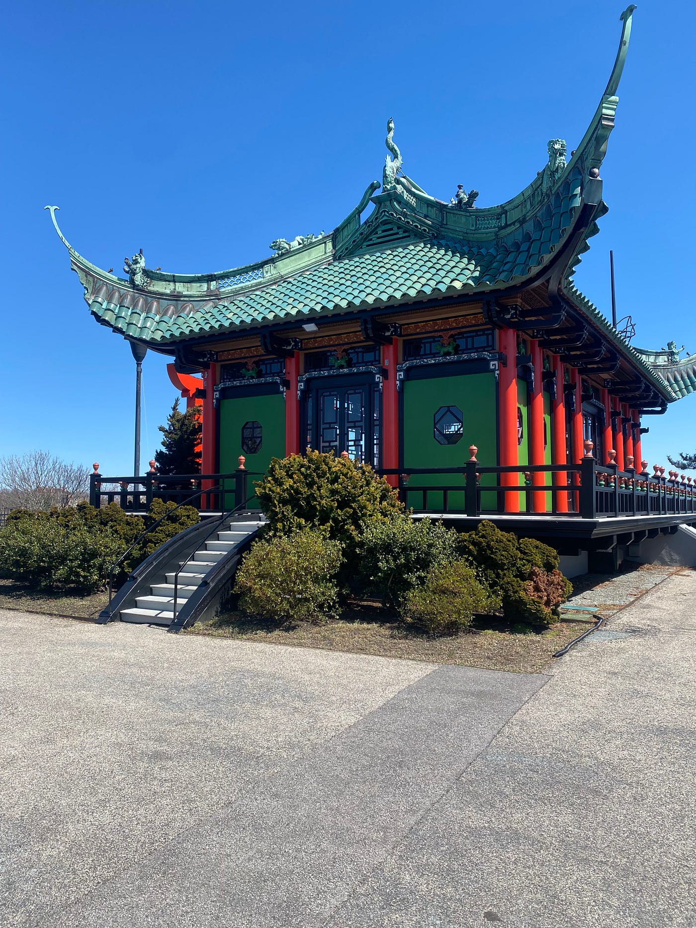 Chinese Tea House behind Marble House Mansion