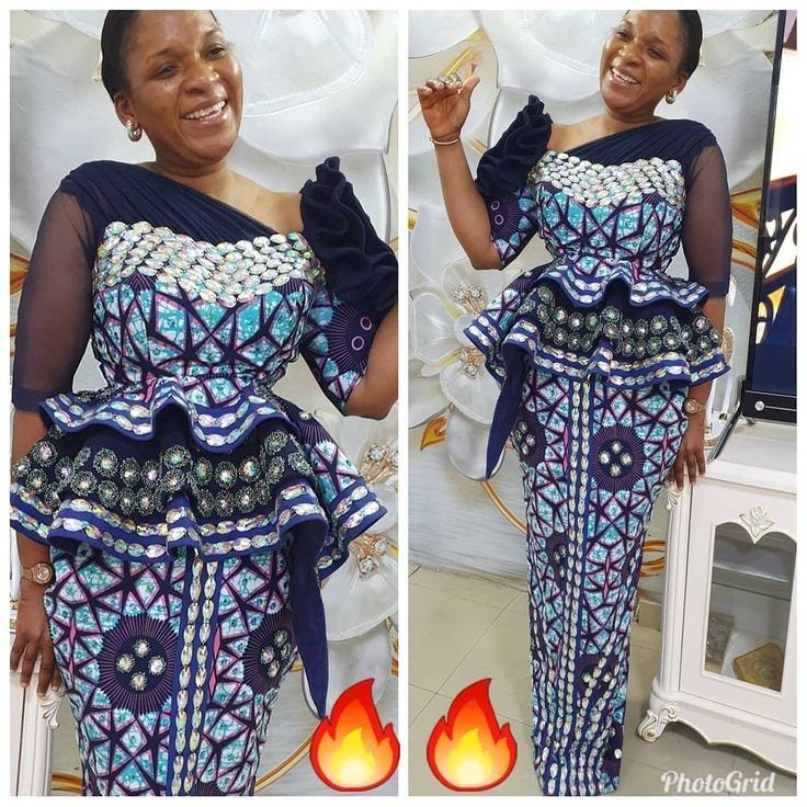 Ankara wrapper skirt and blouse Clearance