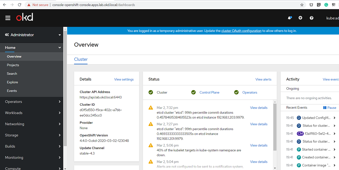 OKD 4.4Bare Metal Install on VMWare Home Lab | by Craig Robinson | Medium