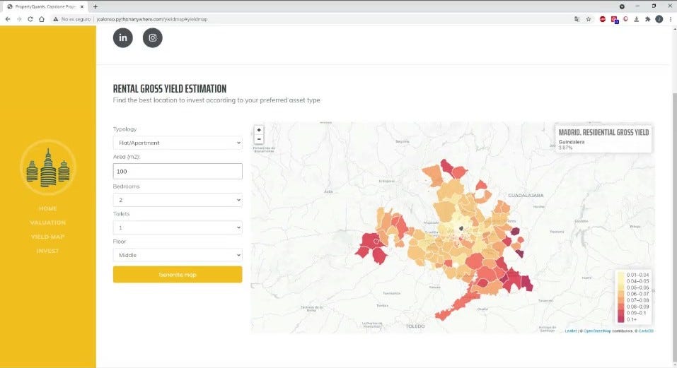 Hone in on market-beating investment opportunities using real estate data science & GIS. (Image by Juan Carlos Alonso — PropertyQuants Course participant)