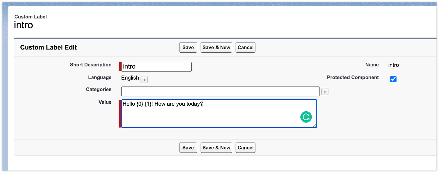 Parameterized Custom Labels in Salesforce | by Mike Var | Aug ...
