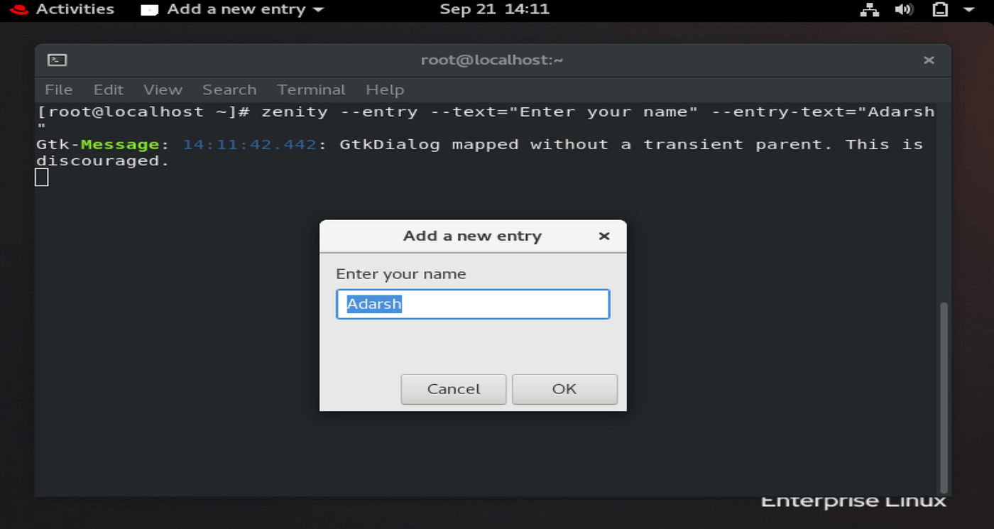How to create a GUI prompts for shell scripts ? | by Adarsh Yadav | Sep ...