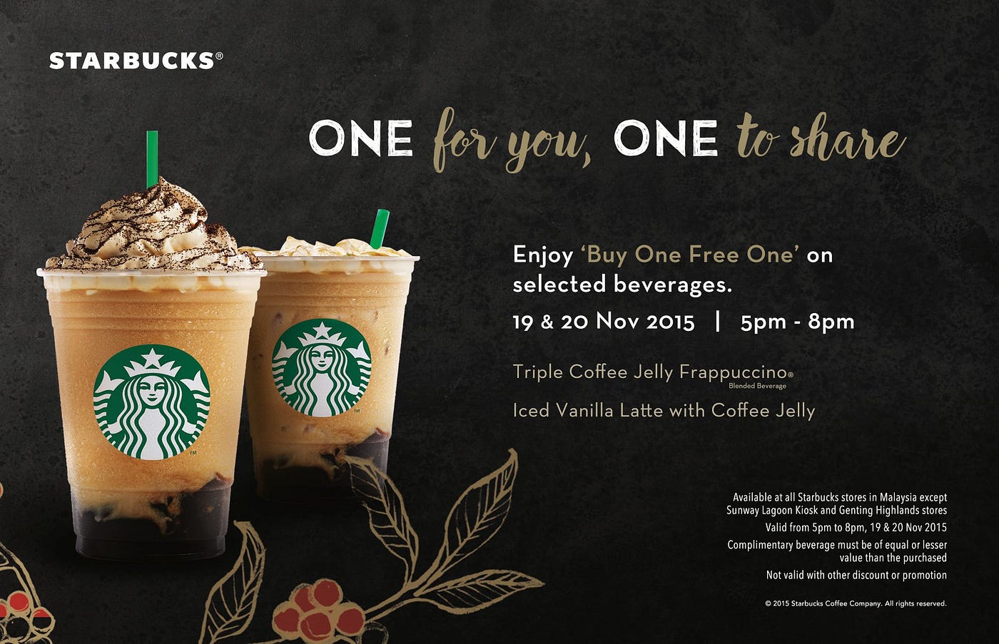 starbucks buy one get one coupon