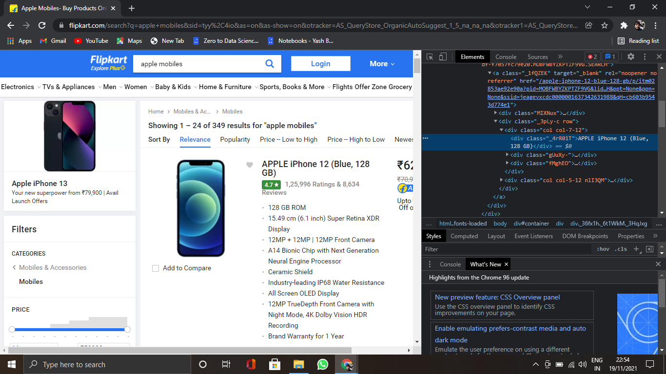 Web Scraping Flipkart For Iphones Prices And Ratings Using Python By Yash Bhairao Jovian Data Science And Machine Learning Web Scraping Flipkart For Iphones Prices And Ratings Using Python By Yash Bhairao Jovian Data Science And Machine Learning