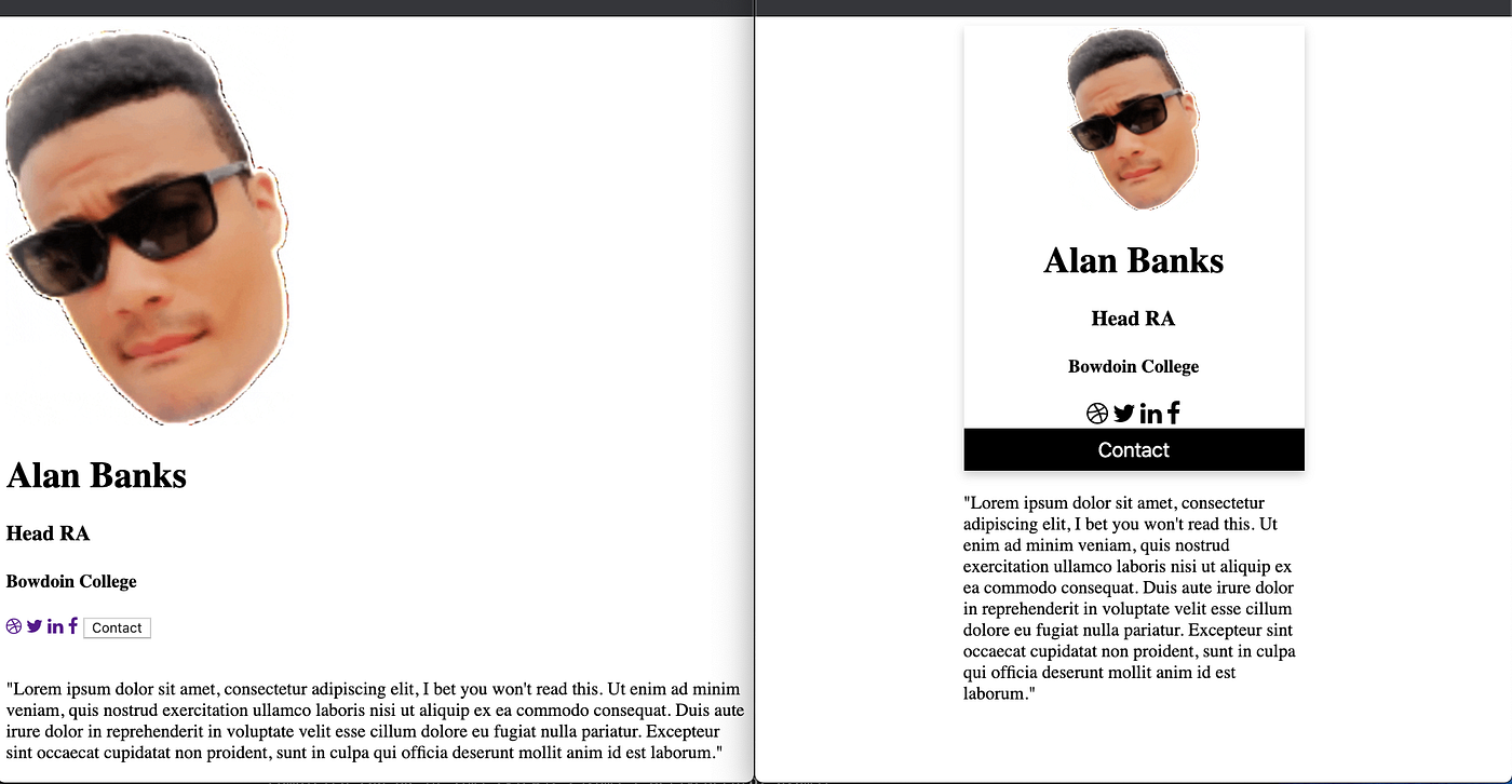 HOW TO: HTML/CSS Profile Card(s). A simple approach to constructing them. |  by Alan Banks | Medium