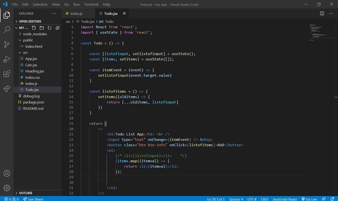 Building a Todo List App with ReactJS | by Muhammad ismail | Medium