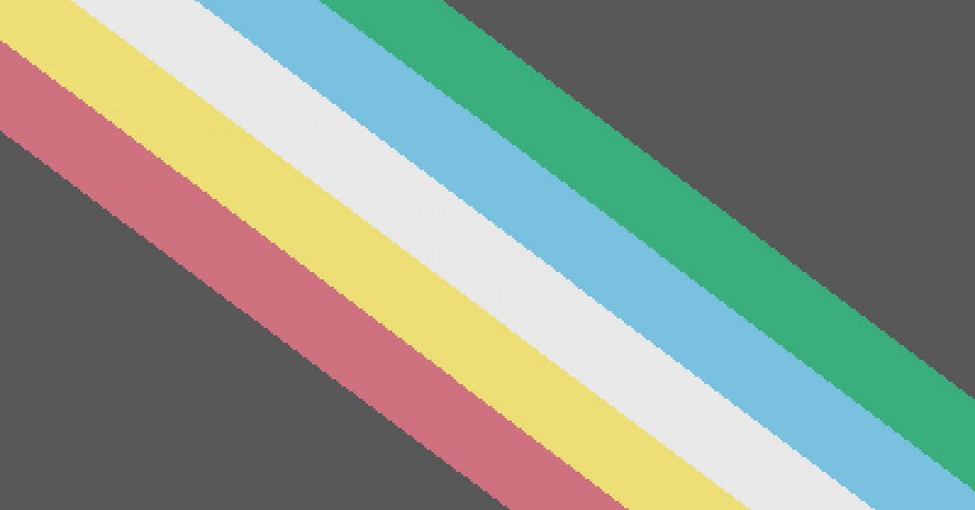 Disability Pride Month flag — created by Ann Magill