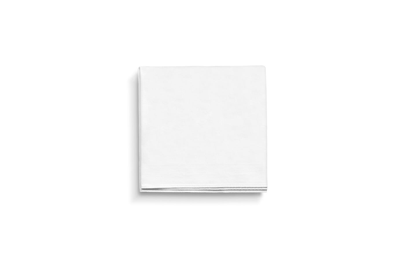 A white handkerchief on a white background