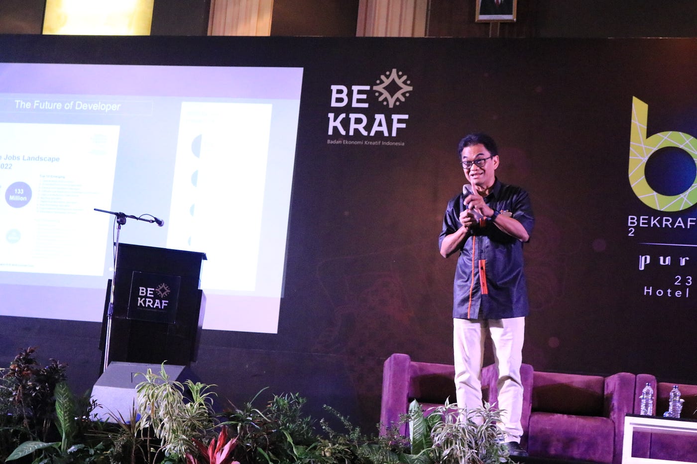 Opening BBD 2019 Purwokerto oleh Bp. Hari Santosa Sungkari (Deputi Infrastruktur — BEKRAF)