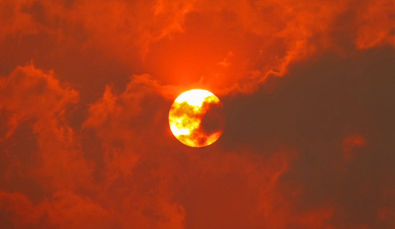 Wildfire Clouds of Smoke Masking the Sun