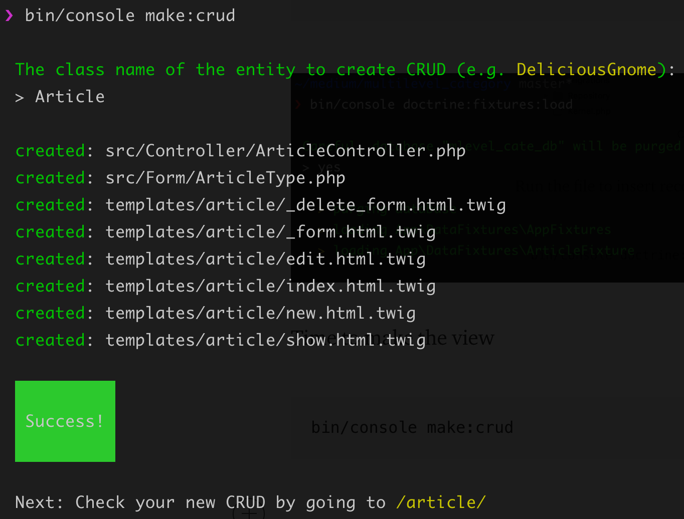 Create a basic CRUD website with Symfony 4.2 and some command line helpers  | by Alex Vo | Medium