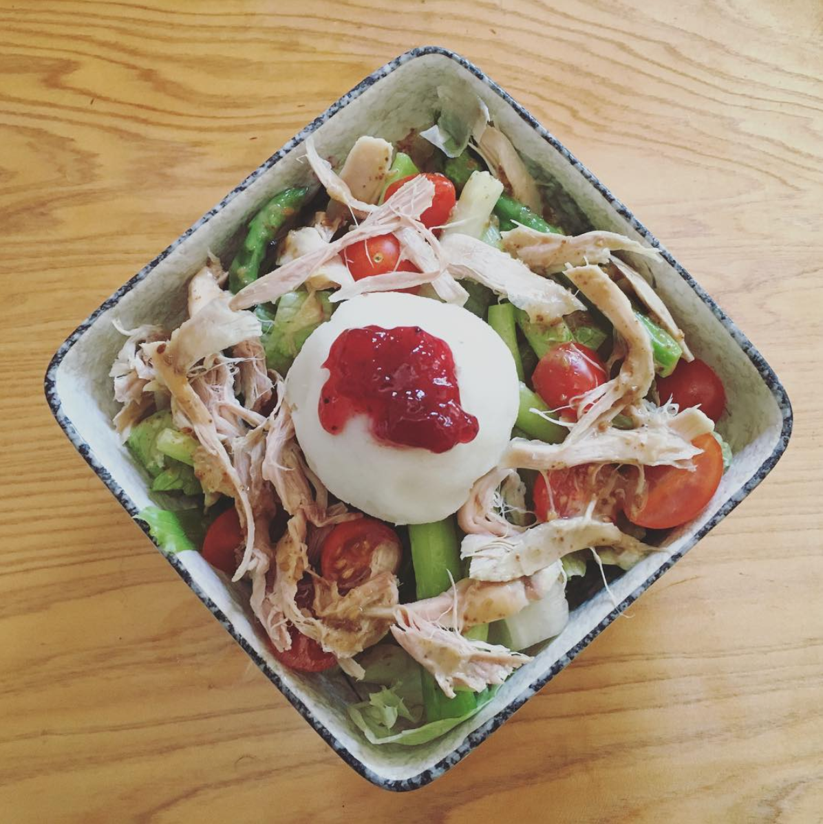 Warm Chicken Salad. Late Breakfast after morning jogging. by Hyle