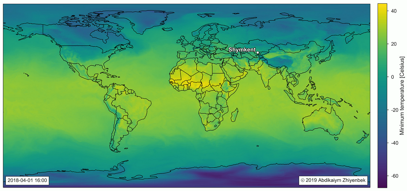 Real Time Climate World Map Climate Data Visualization In Real Time | By Abdikaiym Zhiyenbek | Medium