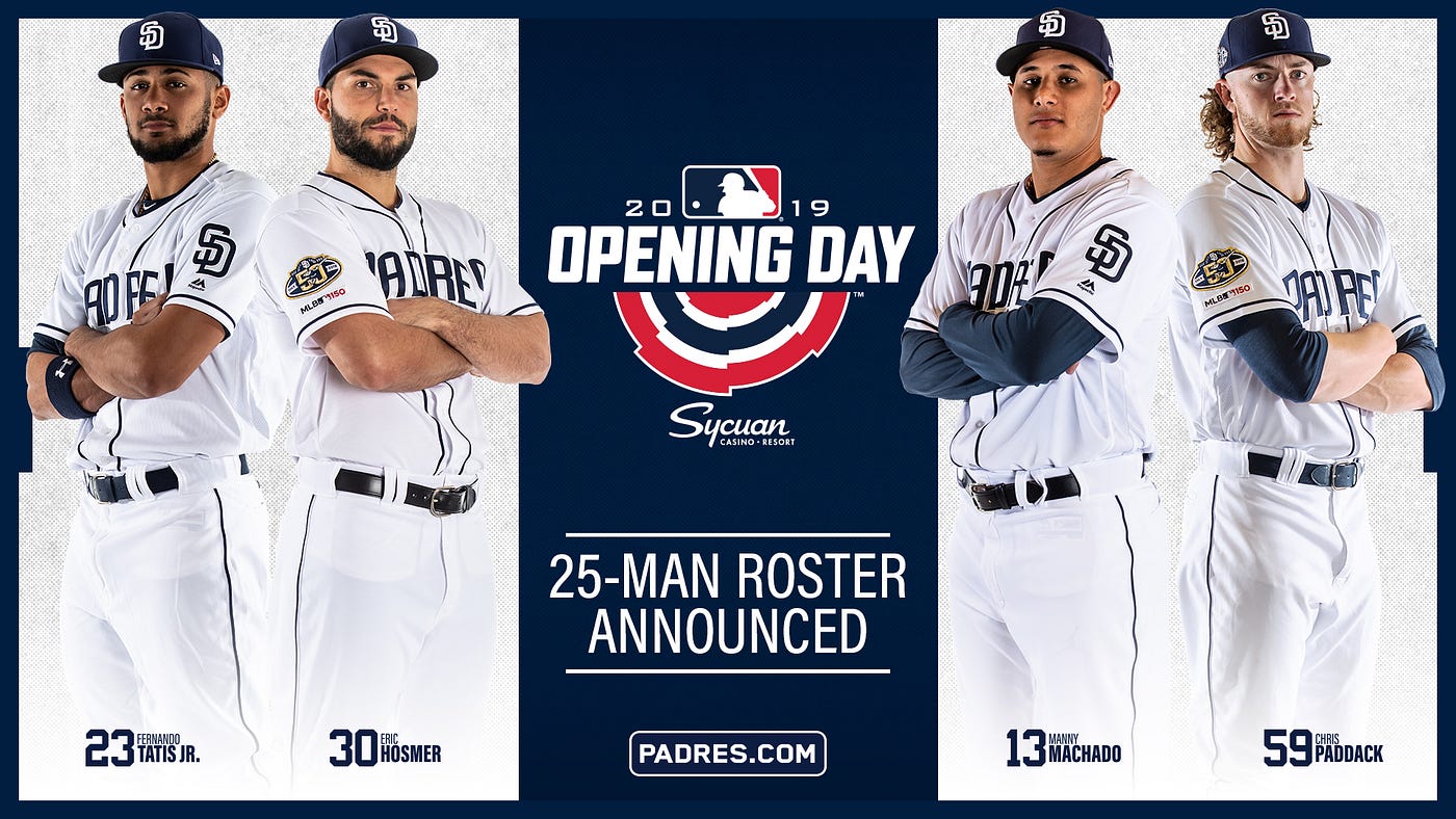 Padres Announce Opening Day 25-Man Roster | By Friarwire | Friarwire