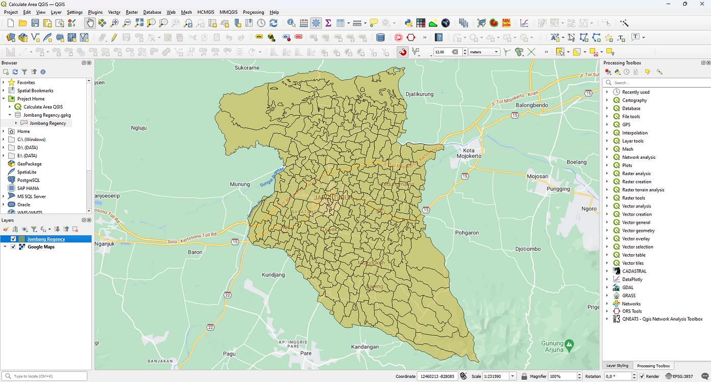 How to Calculate Areas of Polygons in QGIS by Wahyu Ramadhan Aug