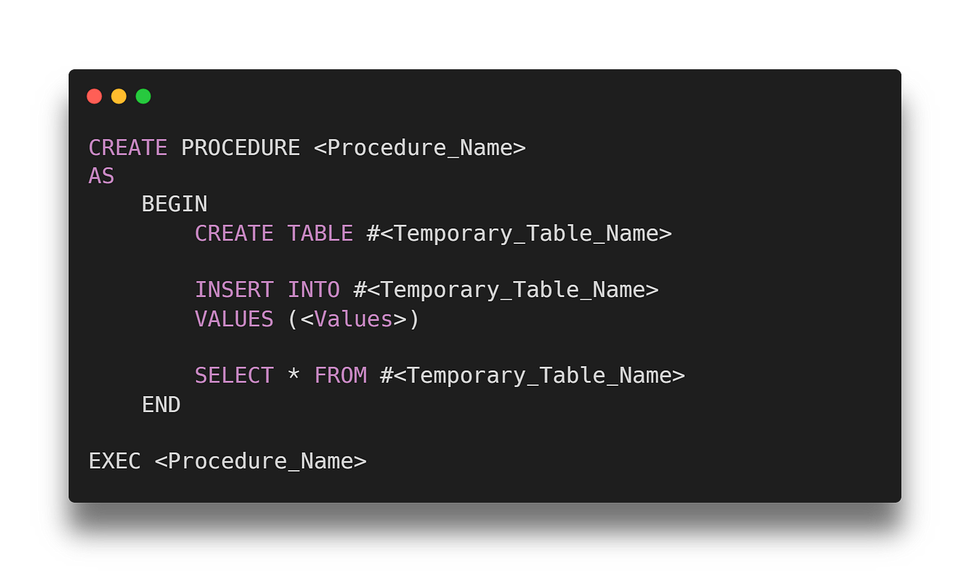 How to work with Temporary Tables in SQL by Yash Jain